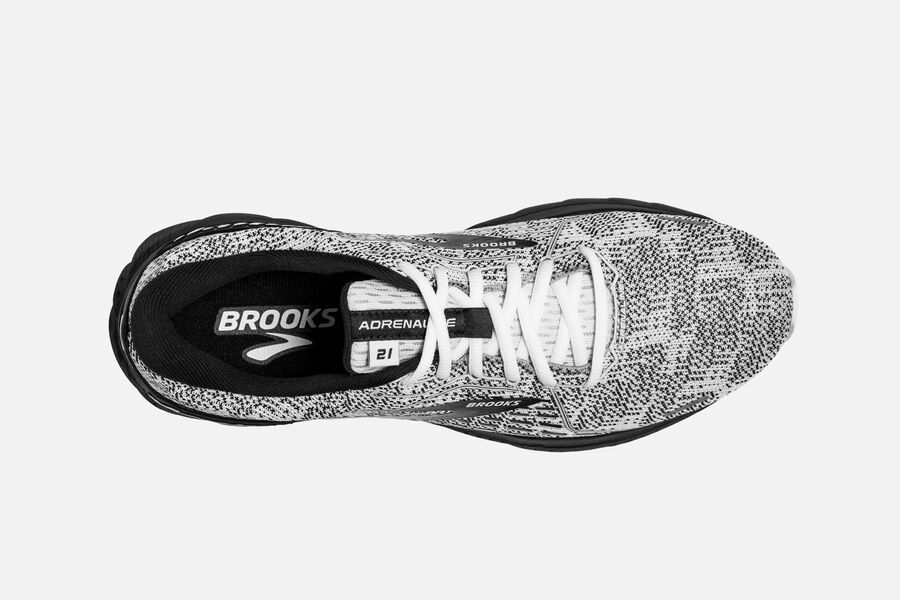 Brooks Running Shoes - Adrenaline GTS 21 Road Womens - White/Grey/Black - GHK-417268